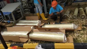 Konstruksi tangki dan instalasi pipa water treatment